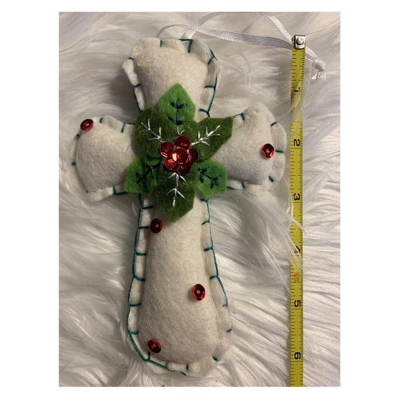 Four craft Cross Christmas Ornaments - Picture 4 of 5